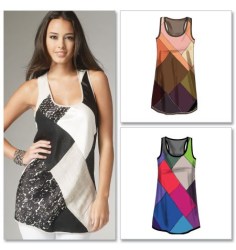 6511 MCCALLS SLEEVELESS PIECED TUNIC TOP KNIT PATTERN LG-XXL 16-26 UNCUT